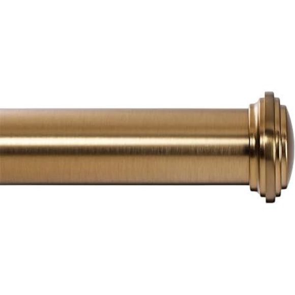 Curtain Rod 28-48" Warm Gold Drapery Window Rod - Picture 1 of 6